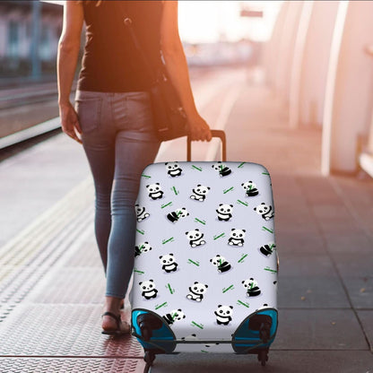 Stretch Luggage Cover with Panda Print, Washable Suitcase Protector, Size L - Image 6