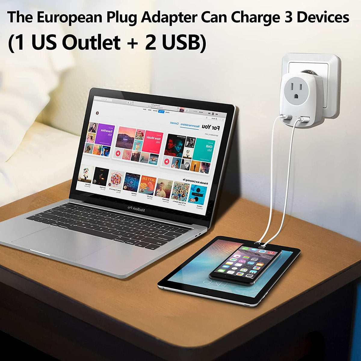 Travel Plug Adapter Set for Europe and the UK, Type C and Type G with USB Ports - Image 3