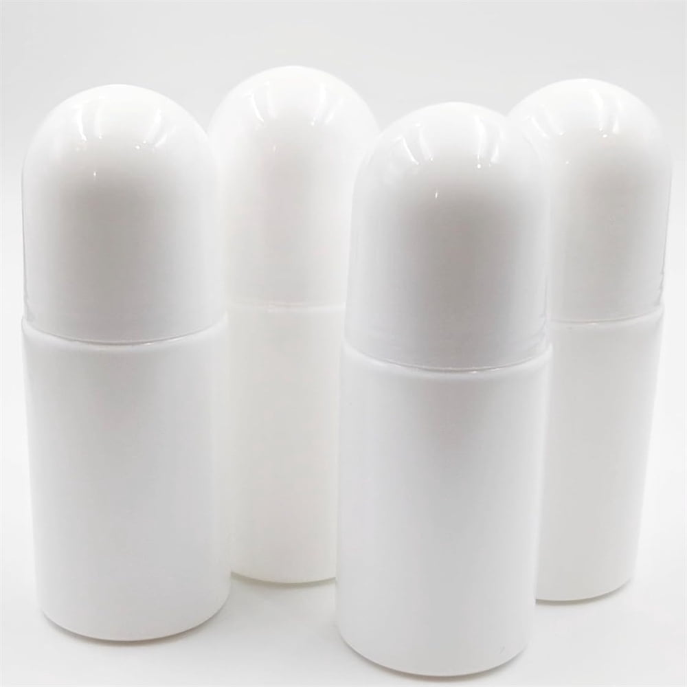 Refillable Rollerball Bottles, 4-Pack of 50 ml White Plastic Travel Containers - Image 6