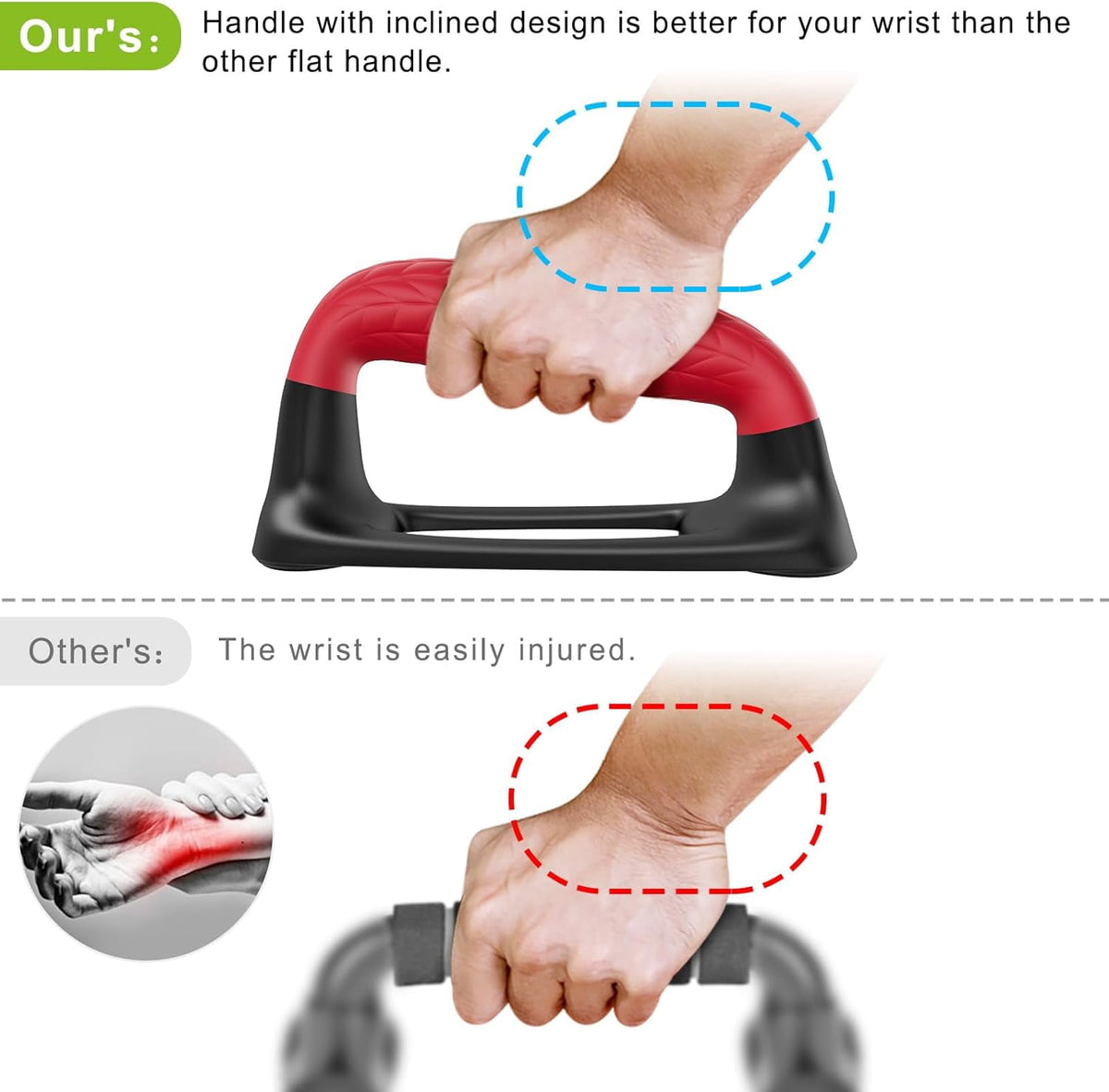 Push-Up Bars with Cushioned Grips, Non-Slip Stands for Floor Training - Image 6