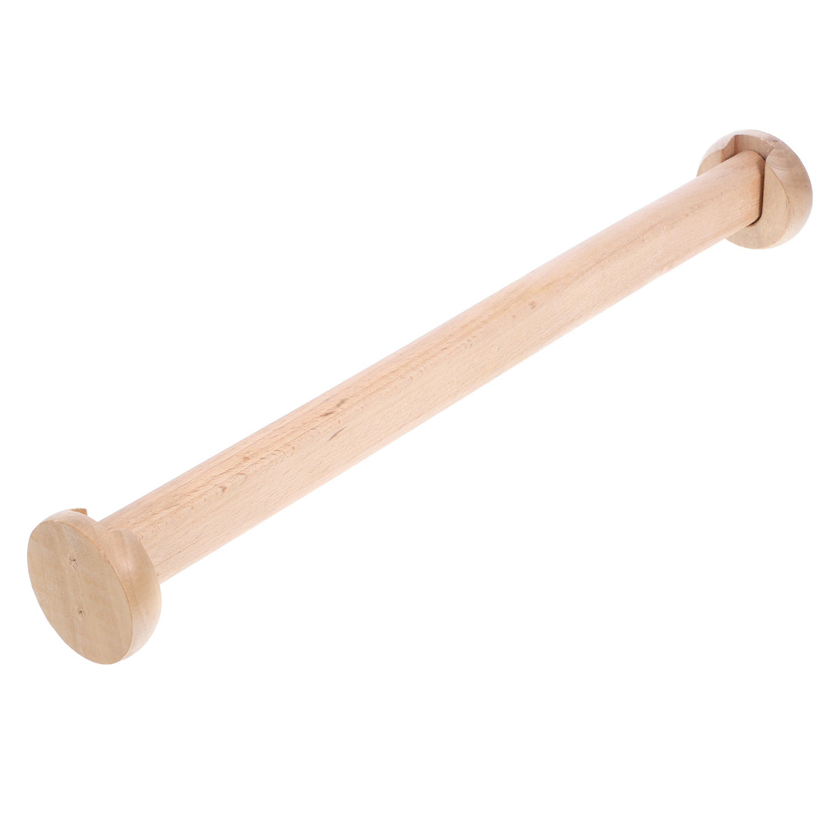 Beech Wood Closet Rod with Flange Mounts, 15.8 Inch Hanging Rail - Image 5