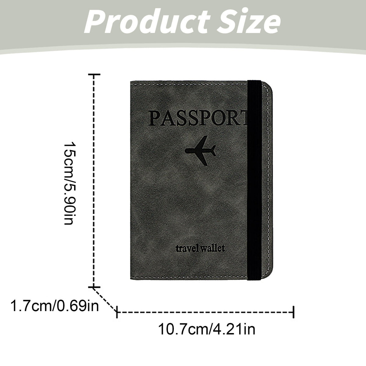 Passport Holder with Blocking Lining, Faux Leather Travel Wallet in Green - Image 3