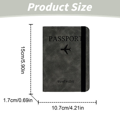 Passport Holder with Blocking Lining, Faux Leather Travel Wallet in Green - Image 3