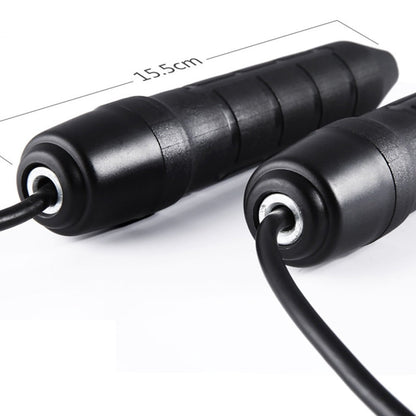Speed Jump Rope, 10 Foot Adjustable Cable with Bearing Handles, Black - Image 5