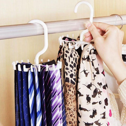 Scarf and Tie Hanger in Plastic, Compact Closet Rack 4.1 Inches Wide - Image 3