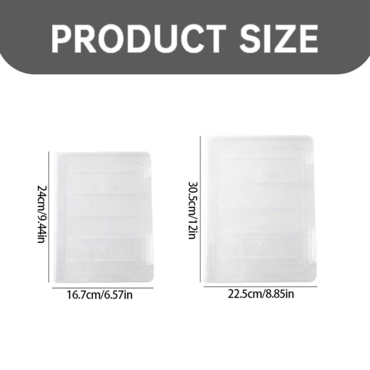 Clear File Storage Box, Portable Document Holder, 6.57 by 9.44 Inches - Image 3