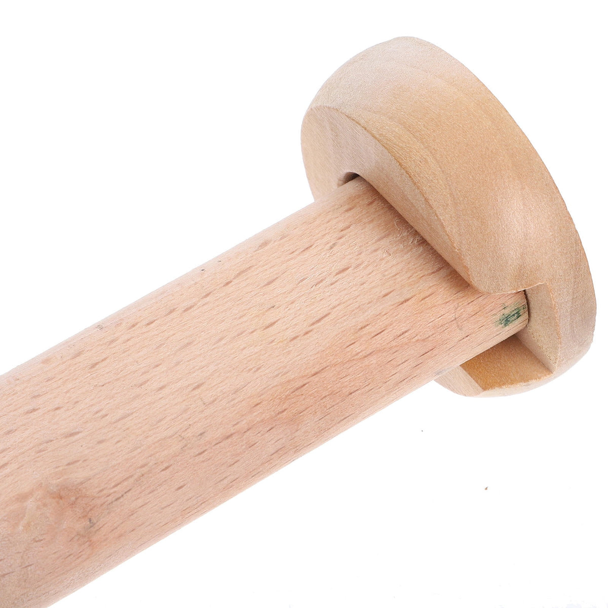 Beech Wood Closet Rod with Flange Mounts, 15.8 Inch Hanging Rail - Image 3