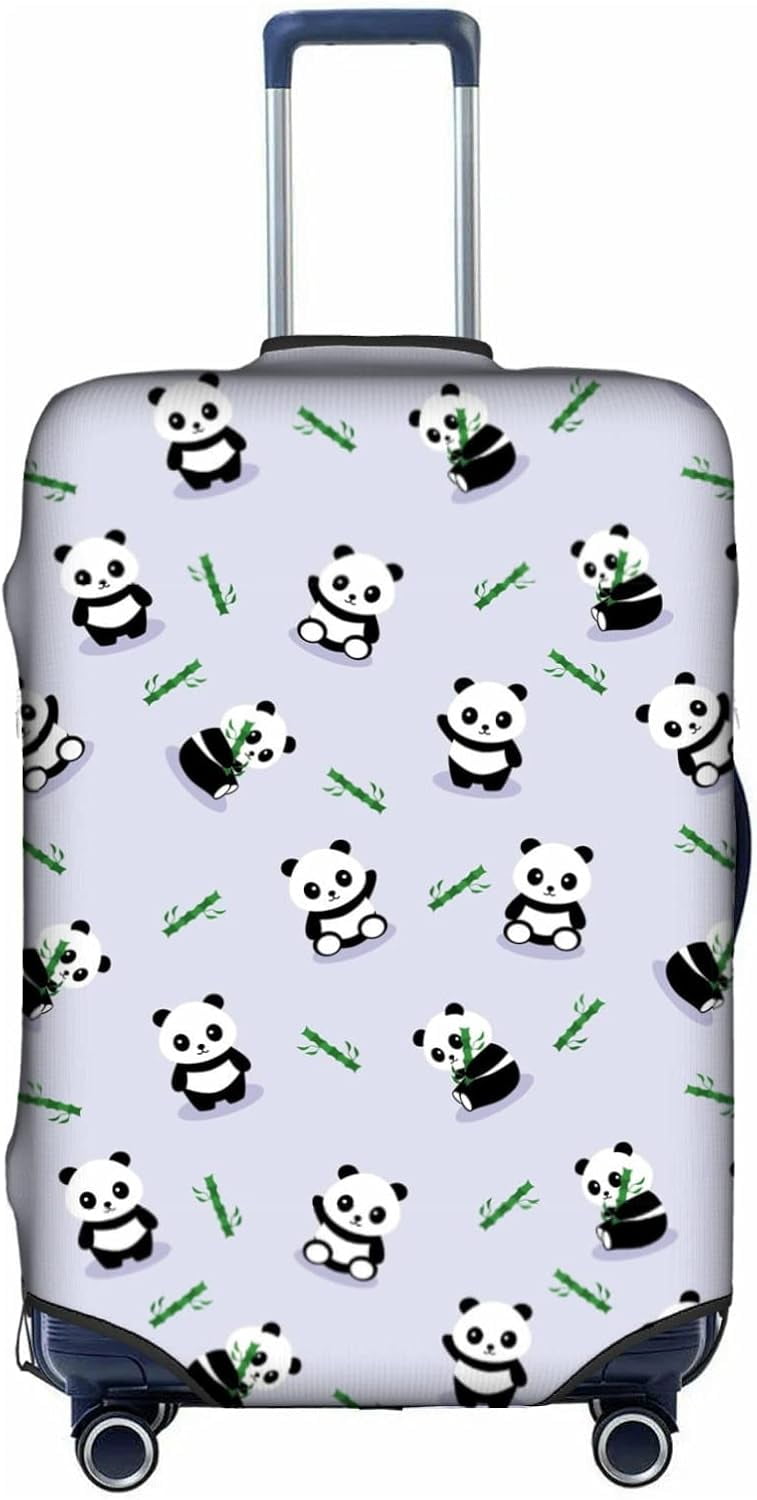 Stretch Luggage Cover with Panda Print, Washable Suitcase Protector, Size L - Image 2