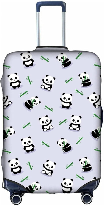 Stretch Luggage Cover with Panda Print, Washable Suitcase Protector, Size L - Image 2