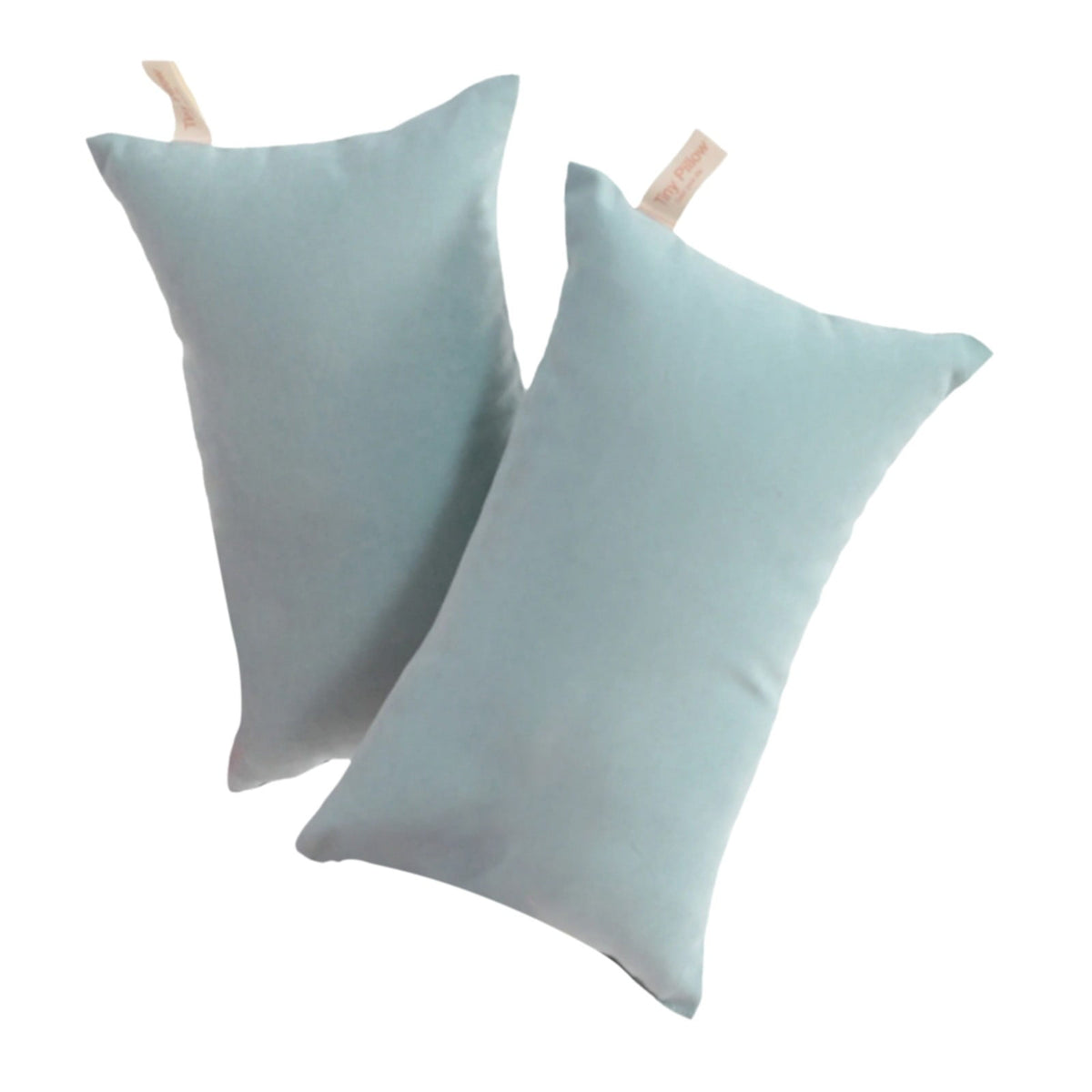 Mini Travel Pillows, Set of 2 Microfiber Cushions, 11 by 7 Inches