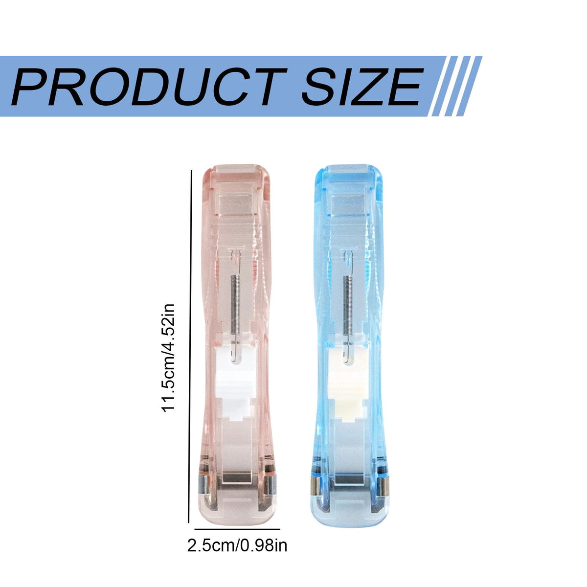 Handheld Paper Clip Dispenser, Push-Action Clamp Tool for Filing and Sorting - Image 2