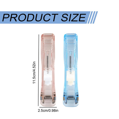 Handheld Paper Clip Dispenser, Push-Action Clamp Tool for Filing and Sorting - Image 2
