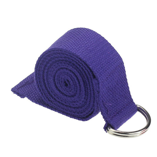 Yoga Stretch Strap with D-Ring Buckle, 180 cm Cotton Band for Flexibility