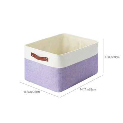 Foldable Cloth Storage Bin, 14 by 10 Inch Fabric Box for Wardrobe and Toys - Image 2