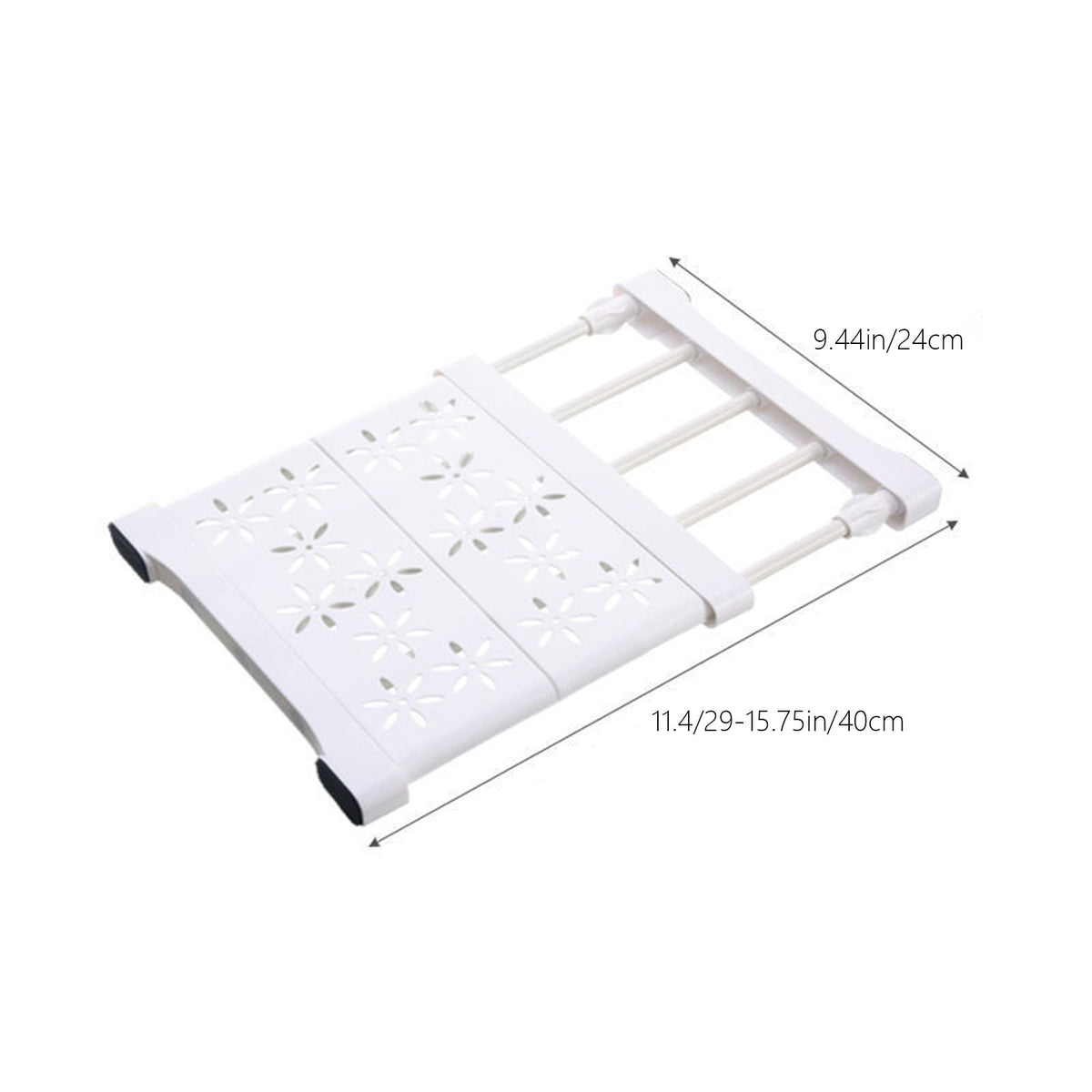 Adjustable Wardrobe Shelf Divider, Telescopic Closet Partition in White - Image 3