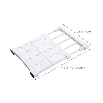Adjustable Wardrobe Shelf Divider, Telescopic Closet Partition in White - Image 3