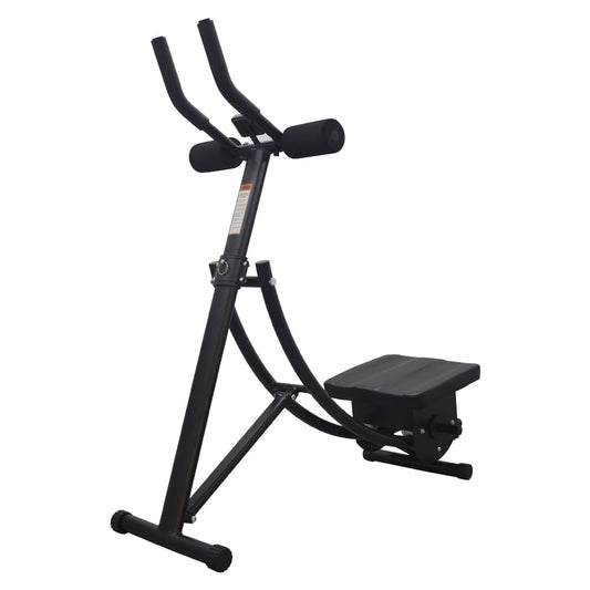Abdominal Crunch Trainer, Foldable Core Machine Rated to 440 lb with Timer