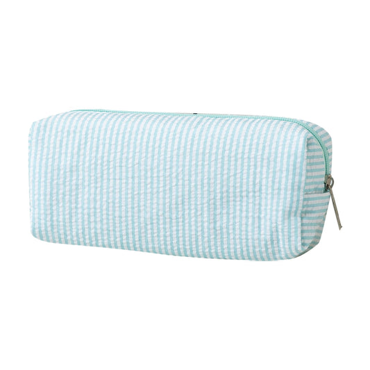 Striped Fabric Pouch with Large Capacity, Pencil Case and Makeup Bag