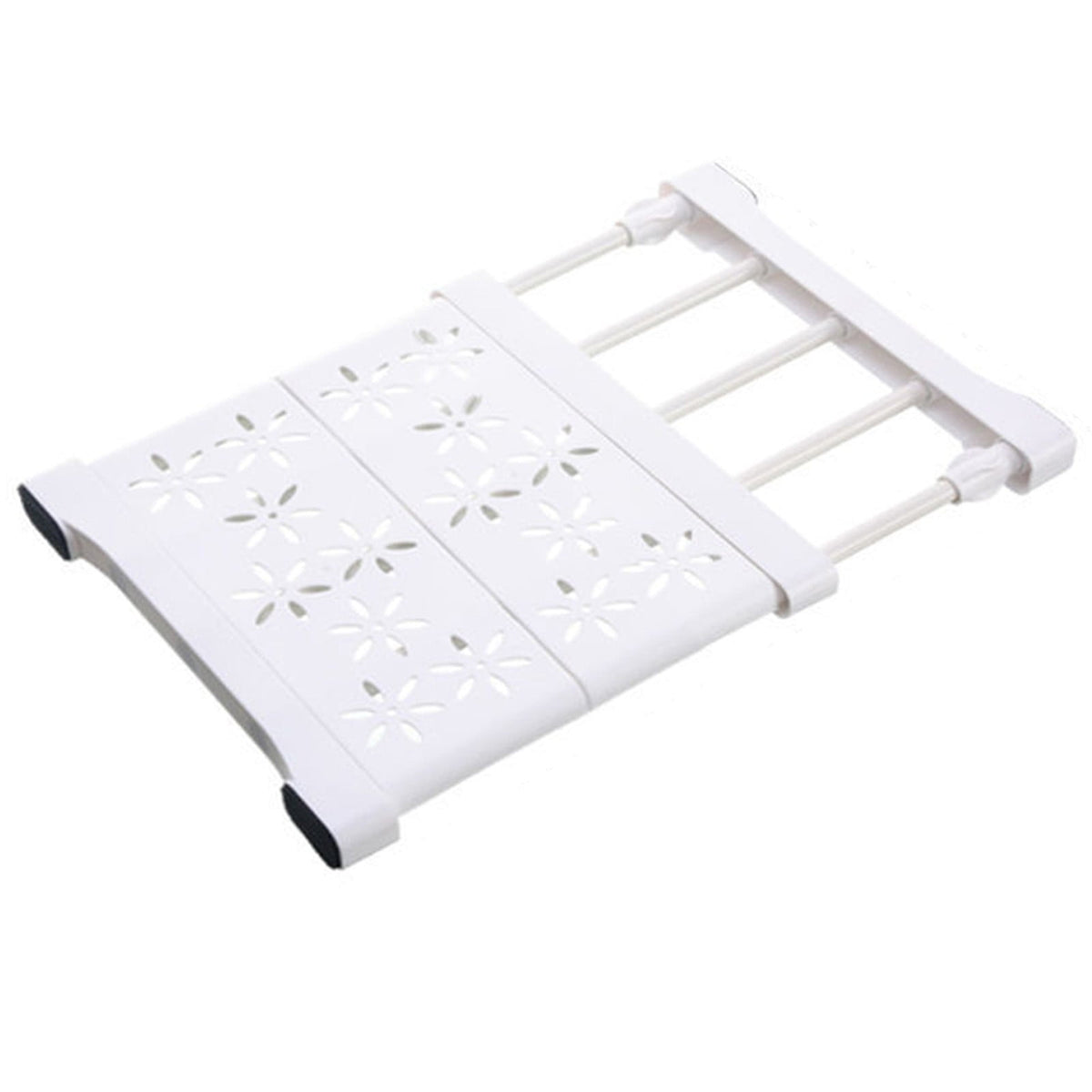 Adjustable Wardrobe Shelf Divider, Telescopic Closet Partition in White