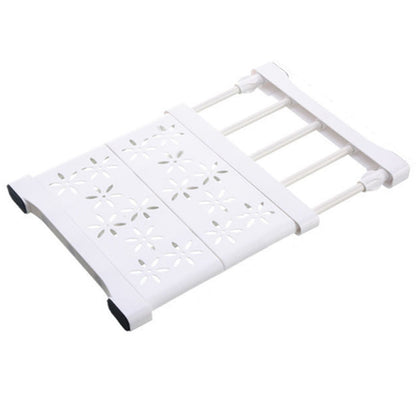 Adjustable Wardrobe Shelf Divider, Telescopic Closet Partition in White