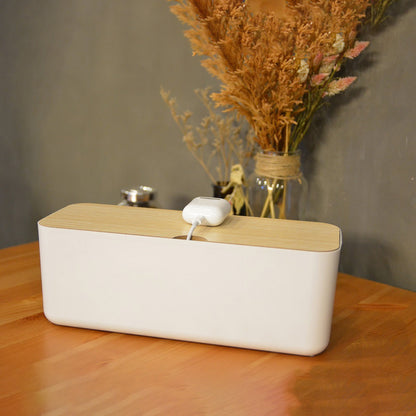 Cable Management Box with Lid, ABS, 11.6 x 4.3 x 4.4 Inches - Image 2