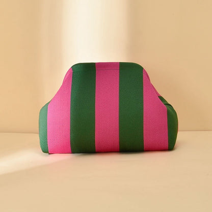 Knitted Dumpling Pouch with Magnetic Closure, Soft Makeup and Travel Clutch - Image 3