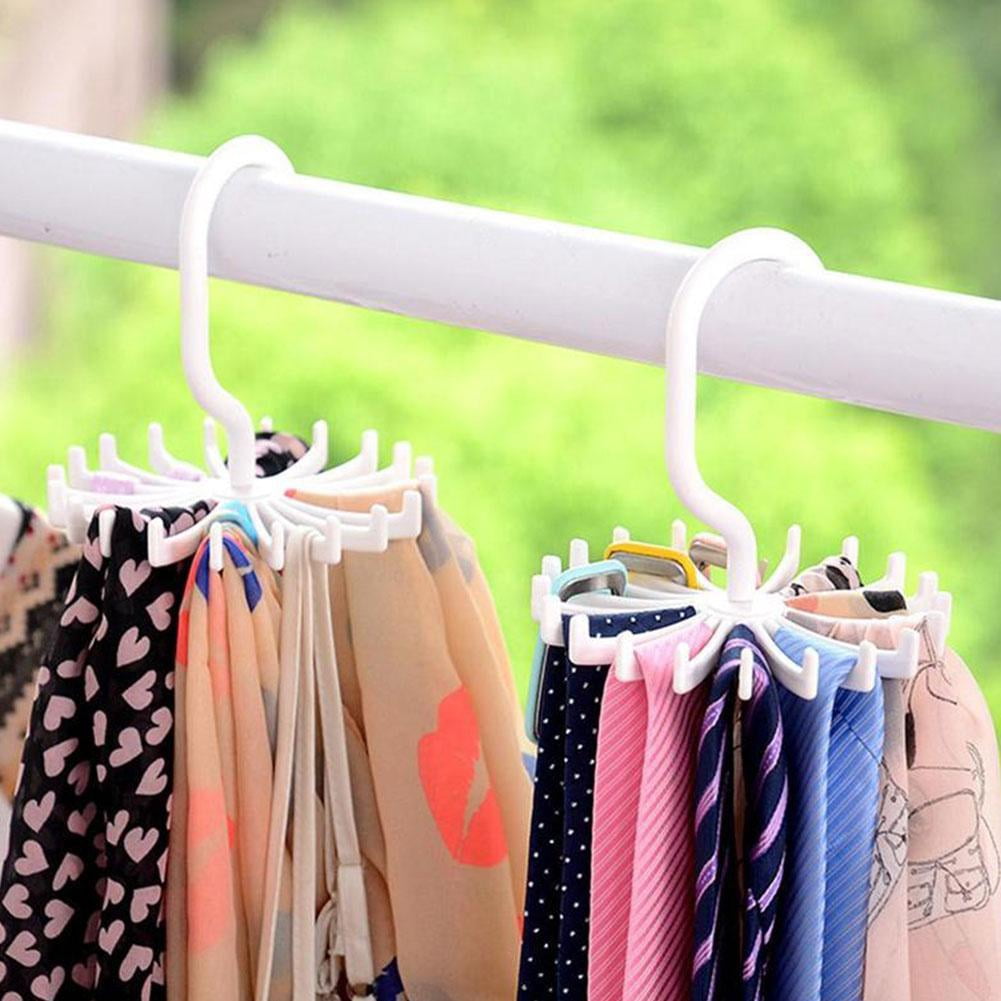 Scarf and Tie Hanger in Plastic, Compact Closet Rack 4.1 Inches Wide - Image 6