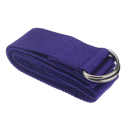 Yoga Stretch Strap with D-Ring Buckle, 180 cm Cotton Band for Flexibility - Image 3