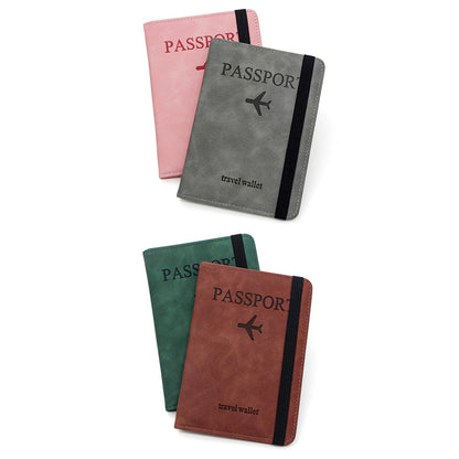 Passport Holder with Blocking Lining, Faux Leather Travel Wallet in Green - Image 5