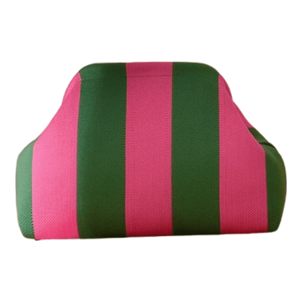 Knitted Dumpling Pouch with Magnetic Closure, Soft Makeup and Travel Clutch