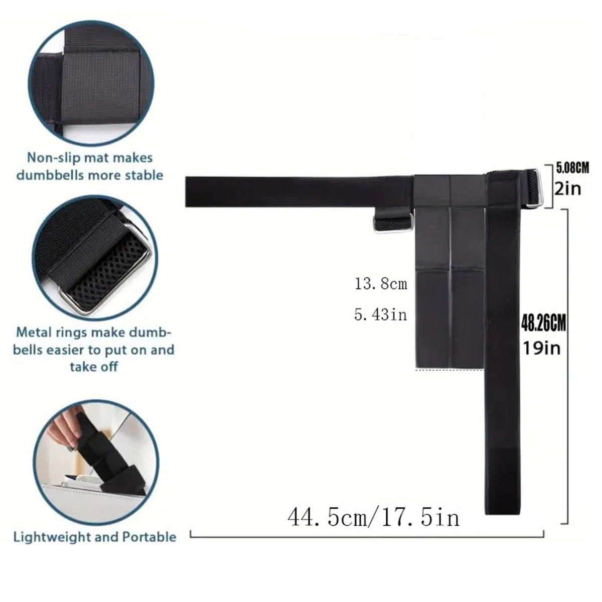 Foot Attachment for Dumbbells, Tibialis and Leg Extension Strap, 48 by 44.5 cm - Image 4