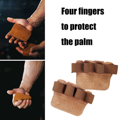 Weight Lifting Grip Pads, Four-Finger Palm Protectors, One Pair - Image 2