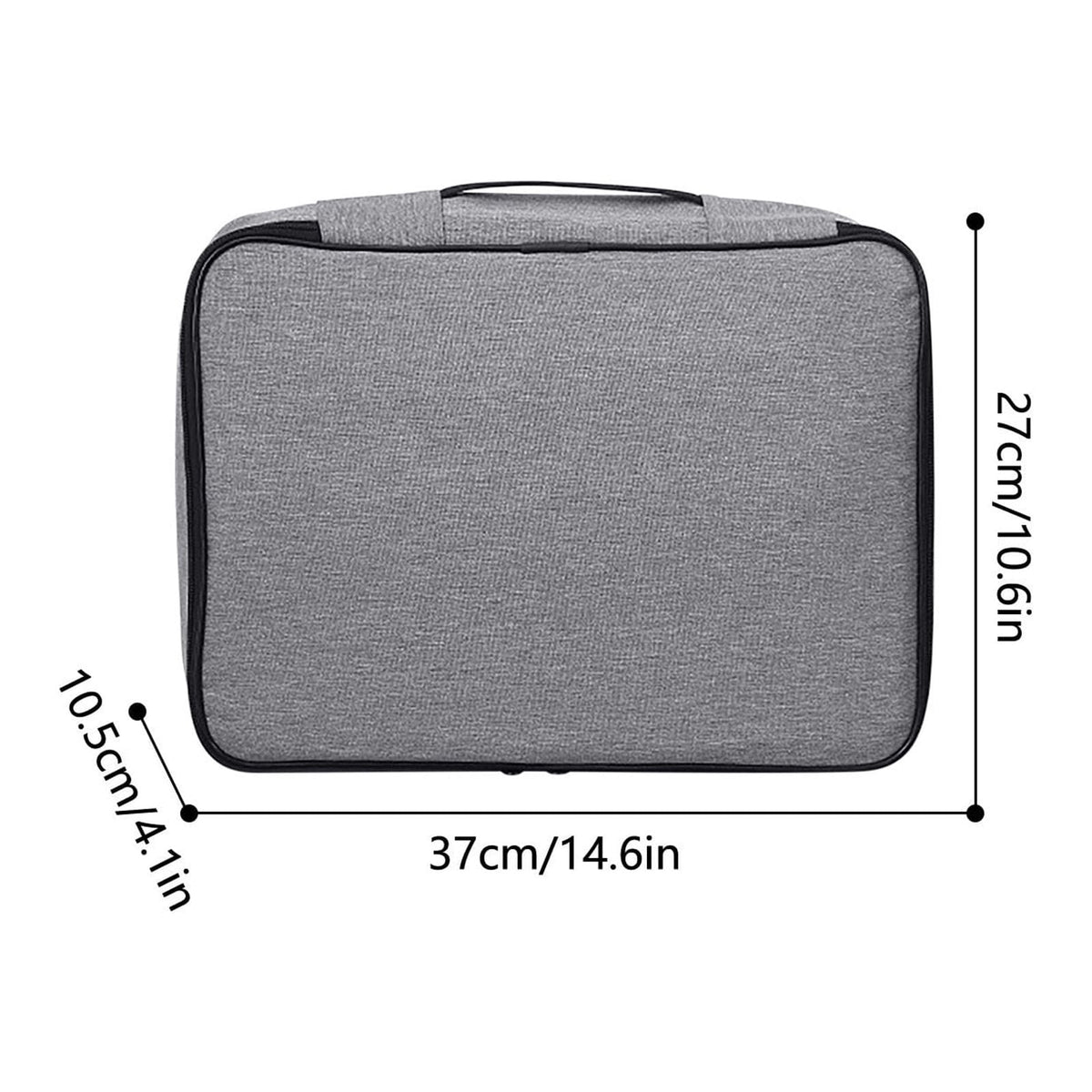 Fireproof Document Organizer Bag with Combination Lock, 37 by 27 by 10.5 cm - Image 3