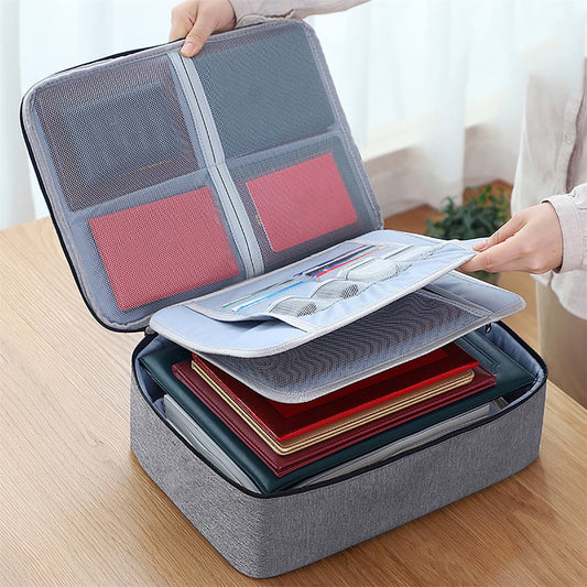 Fireproof Document Organizer Bag with Combination Lock, 37 by 27 by 10.5 cm - Image 2