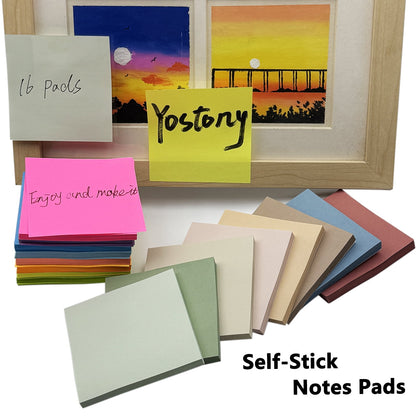 Pop-Up Sticky Notes, 16 Pads of 3 by 3 Inch Memo Sheets in Assorted Colours - Image 2