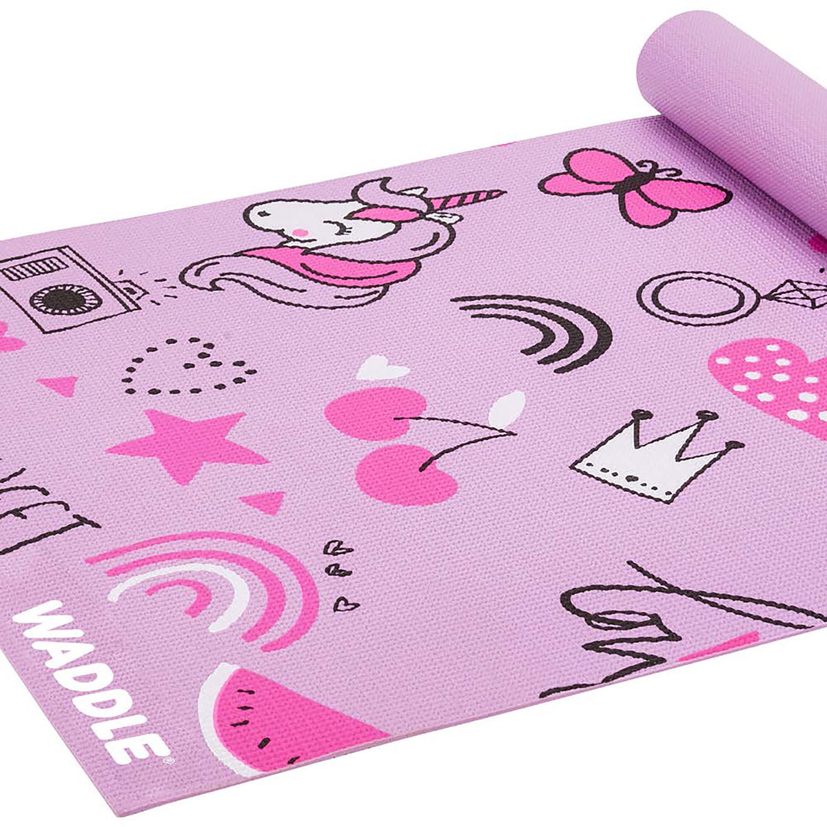 Kids Yoga Mat with Unicorn Print, Lightweight Exercise Mat for Ages 3 and Up - Image 2