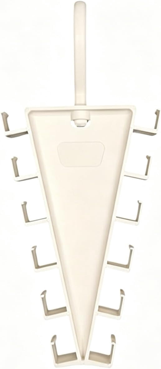 Rotating V-Shaped Closet Hanger with 12 Hooks for Belts, Ties and Scarves