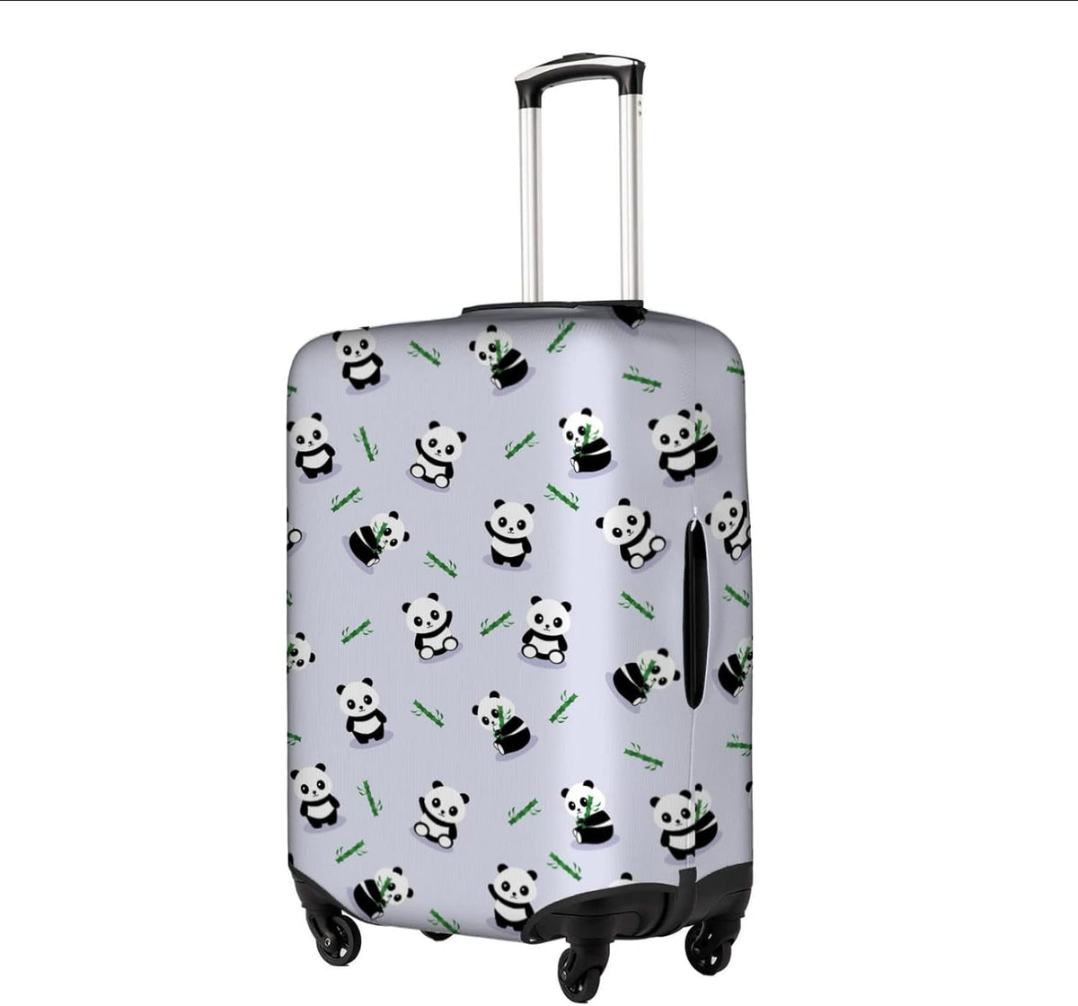 Stretch Luggage Cover with Panda Print, Washable Suitcase Protector, Size L - Image 3