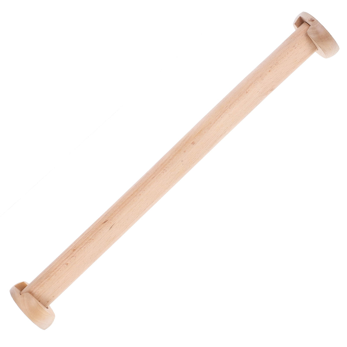 Beech Wood Closet Rod with Flange Mounts, 15.8 Inch Hanging Rail