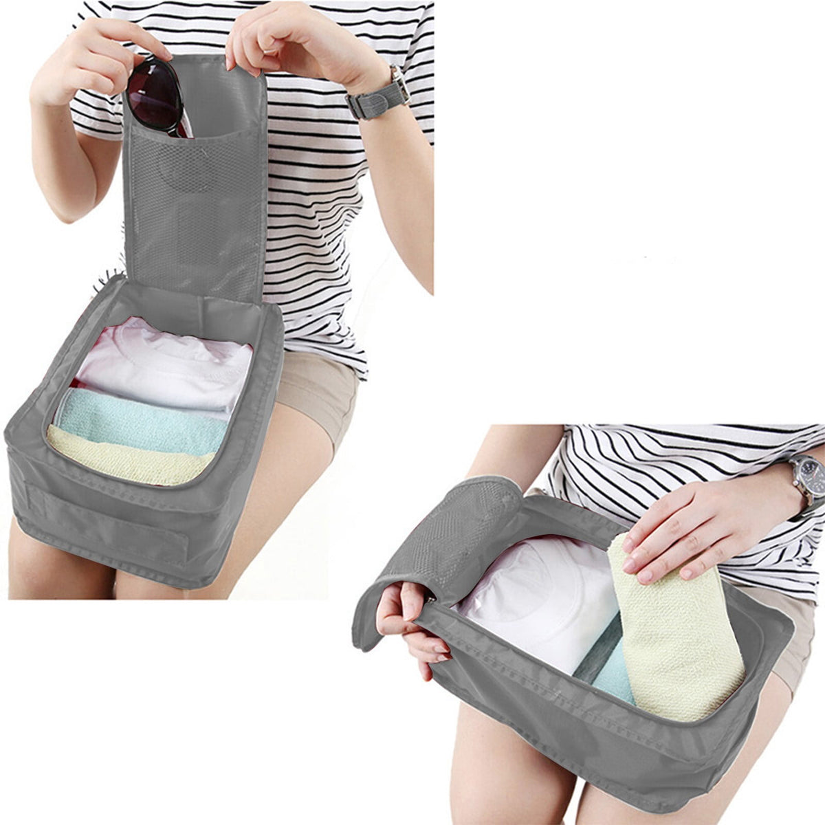 Travel Shoe Bag, Zip Pouch for Packing Shoes in a Suitcase, 11.8 by 8.3 Inches - Image 6