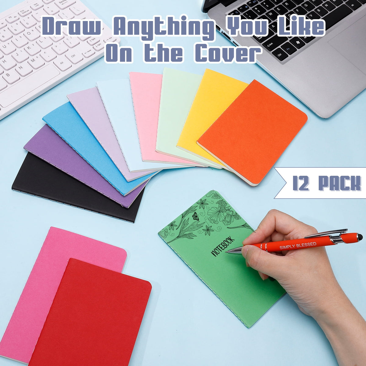 Pocket Notebooks, 12-Pack of A6 Lined Journals with 60 Pages Each - Image 4