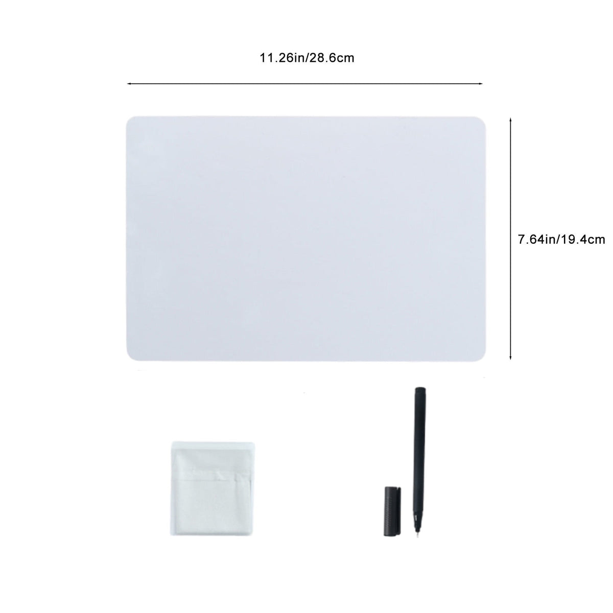 Double-Sided Dry Erase Lapboard with Pen and Eraser, 11.3 by 7.6 Inches - Image 3