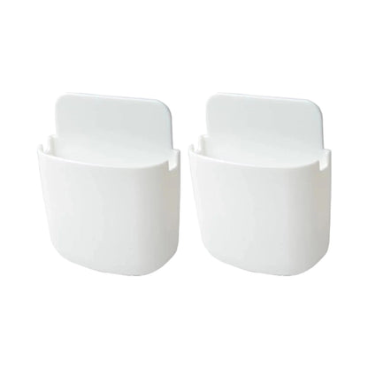 Adhesive Remote Control Holders, 2-Pack Wall Caddies for Bedside or Desk
