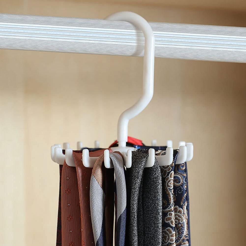 Scarf and Tie Hanger in Plastic, Compact Closet Rack 4.1 Inches Wide - Image 5