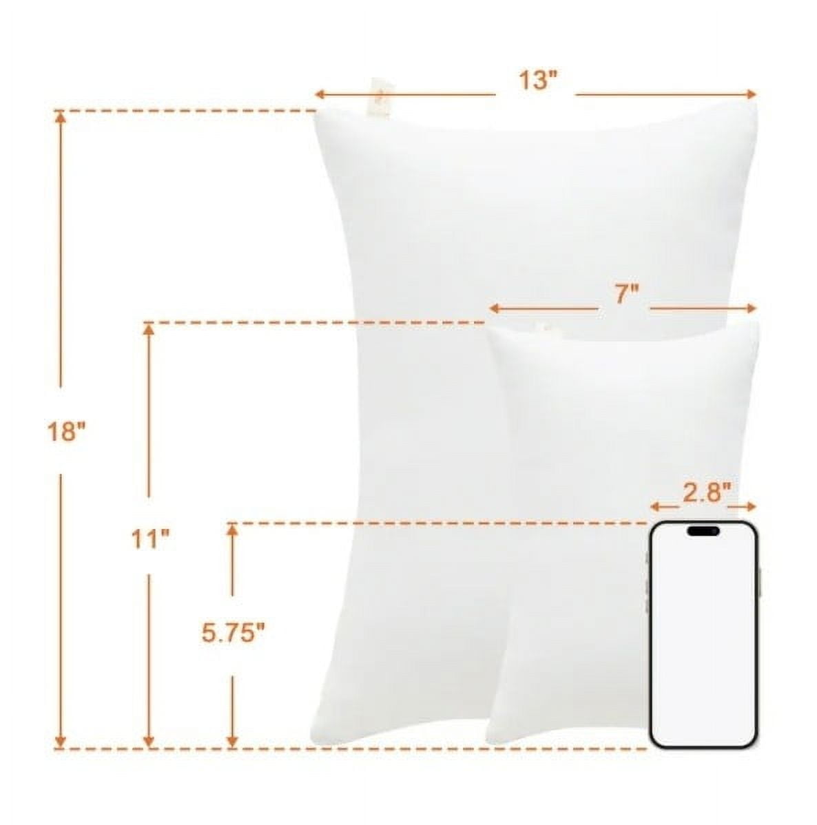Mini Travel Pillows, Set of 2 Microfiber Cushions, 11 by 7 Inches - Image 3