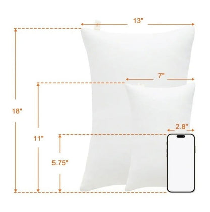 Mini Travel Pillows, Set of 2 Microfiber Cushions, 11 by 7 Inches - Image 3