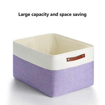 Foldable Cloth Storage Bin, 14 by 10 Inch Fabric Box for Wardrobe and Toys - Image 5
