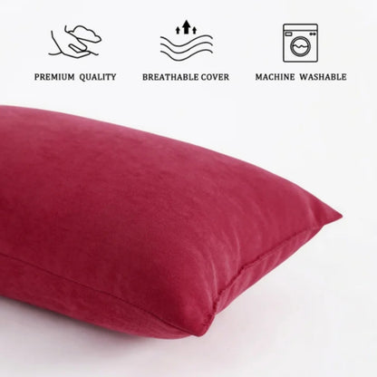 Mini Travel Pillows, Set of 2 Microfiber Cushions, 11 by 7 Inches - Image 5