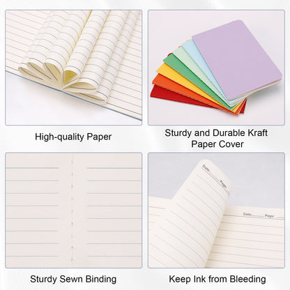 Pocket Notebooks, 12-Pack of A6 Lined Journals with 60 Pages Each - Image 3