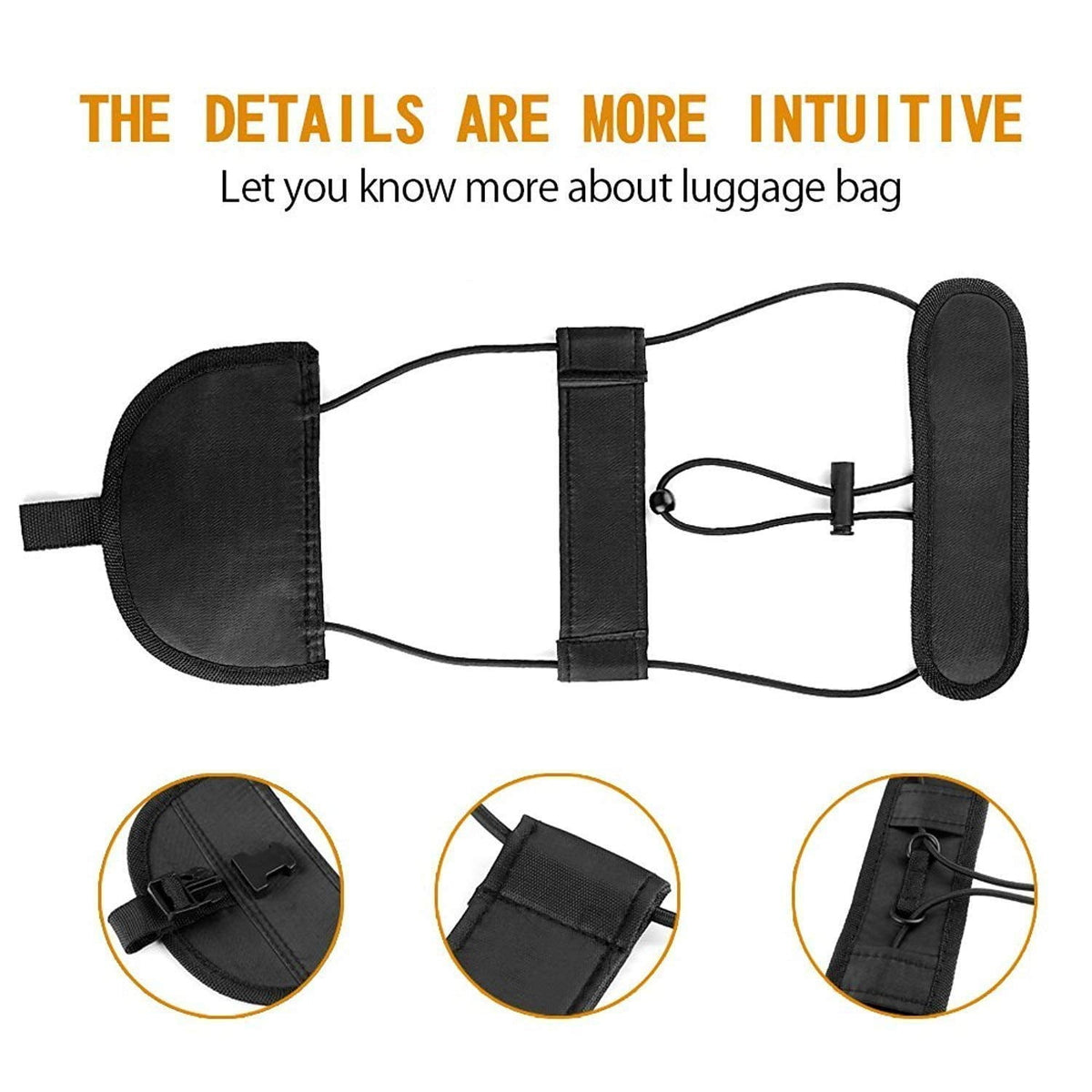 Luggage Bungee Strap, Adjustable Add-a-Bag Belt for Suitcase Handles - Image 4